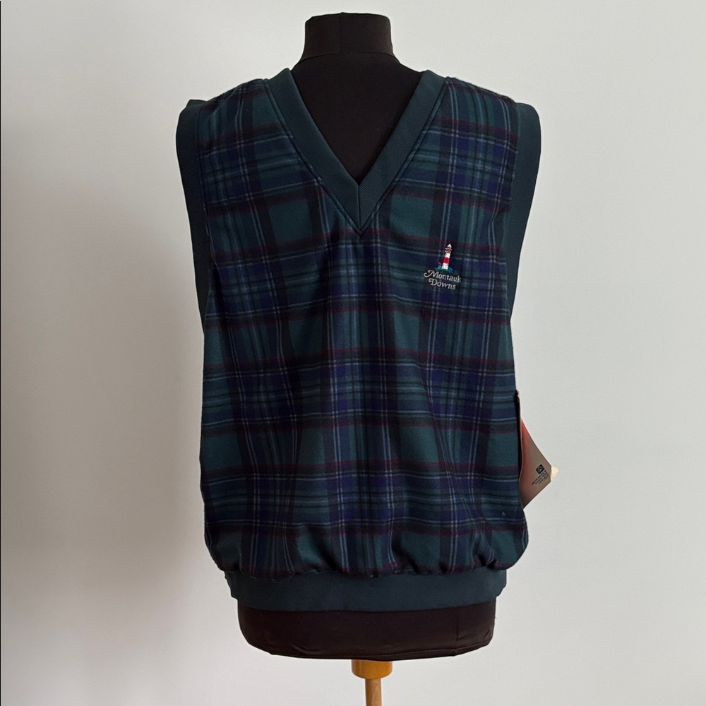 VTG & NWT 90s Montauk Downs fleece polartec plaid vest by Golfleece men women
